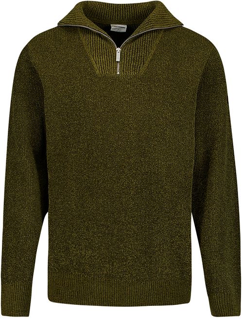 No Excess Half zip Jumper Chenille Olive Product