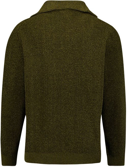 No Excess Half zip Jumper Chenille Olive Product / Achterkant