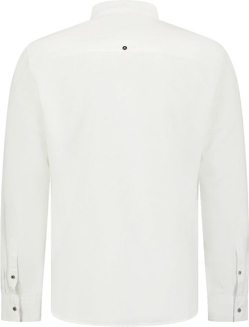 No Excess Linen Blend Camicia White Product / Achterkant