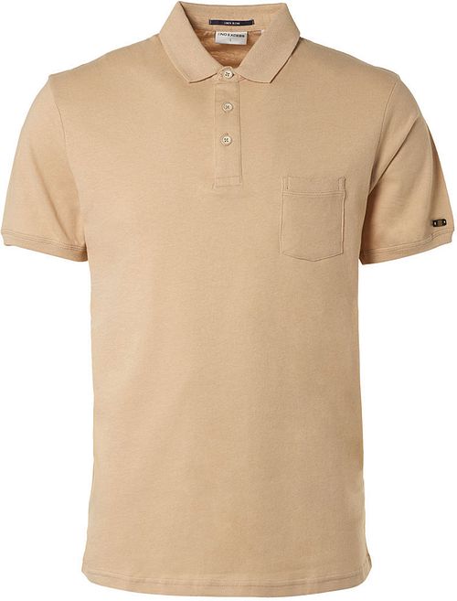 No Excess Polo z lnu w kolorze beżowym Product