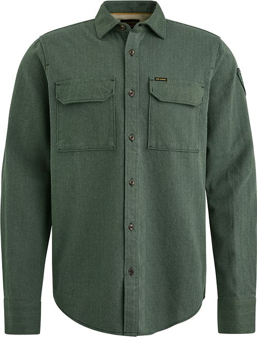 PME Legend Overhemd Flanel Herringbone Groen Product