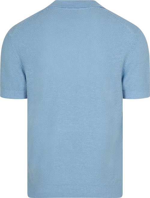 Suitable Polo Riva Bean Linen Cotton Lichtblauw