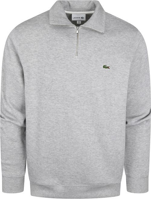 Sweter Lacoste z zamkiem w jasnoszarym kolorze Product