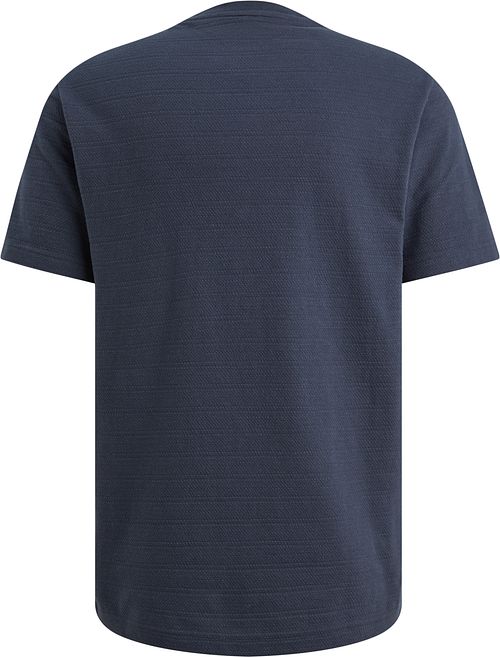 T-shirt PME Legend Jacquard Stripe w kolorze granatowym Product / Achterkant