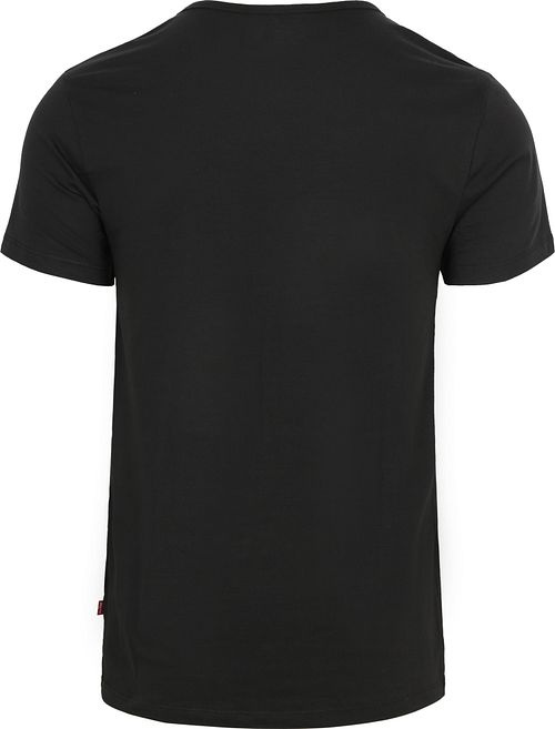 T-shirty Levi's z dekoltem V, czarne – zestaw 2 sztuk Product / Achterkant
