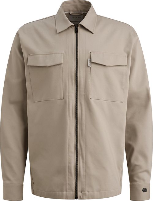 Cast Iron Tech Overshirt Zip Beige Product