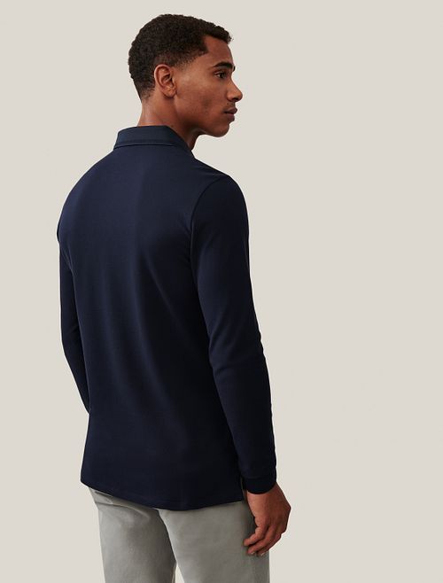 Cavallaro Basso Polo Dunkelblau Model / Achterkant