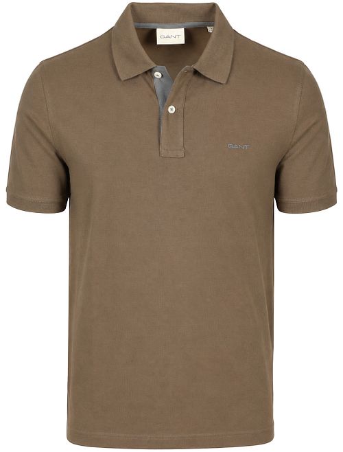 Gant Contrast Piqué Poloshirt Faded Taupe Product
