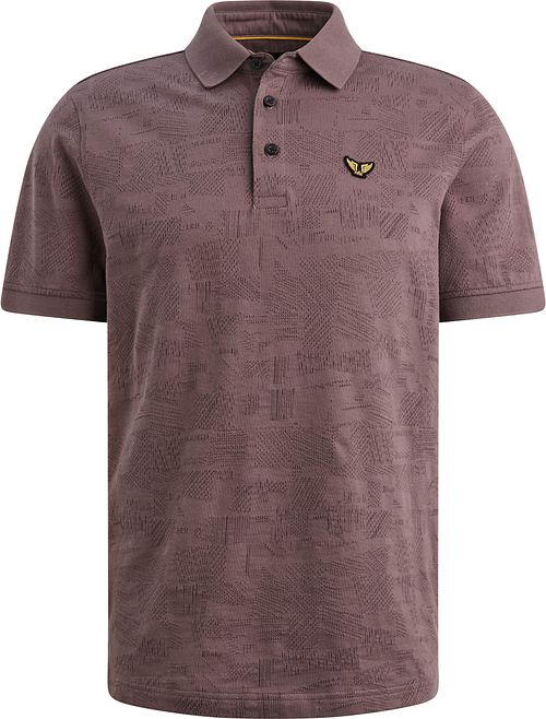 PME Legend Poloskjorte Jacquard Jersey Moonscape Purple Product