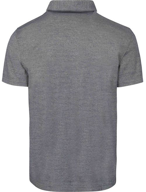 Profuomo Polo Luxury Knitted Melanger Bleu Product / Achterkant