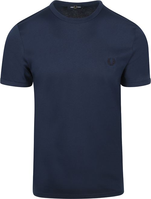 T-Shirt Ringer Tennis Fred Perry blu Product