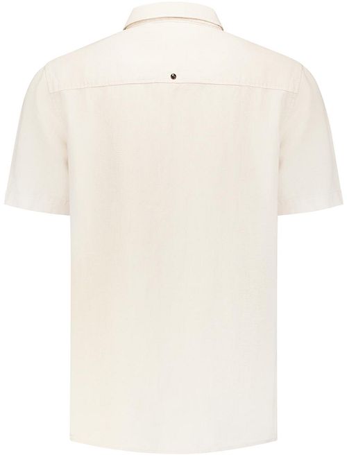 Camisa No Excess de manga corta en mezcla de lino, crudo Product / Achterkant