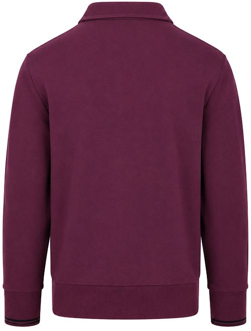 Fred Perry Longsleeve Half Zip Poloshirt Plum