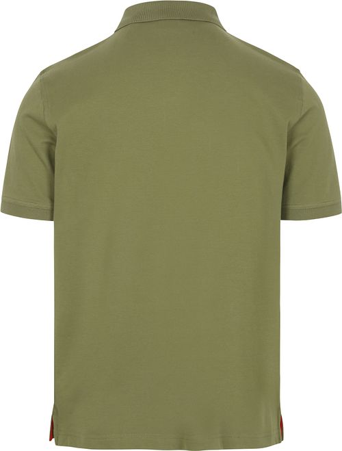 Koszulka polo GANT z kontrastowym kołnierzykiem w kolorze zielonym Product / Achterkant