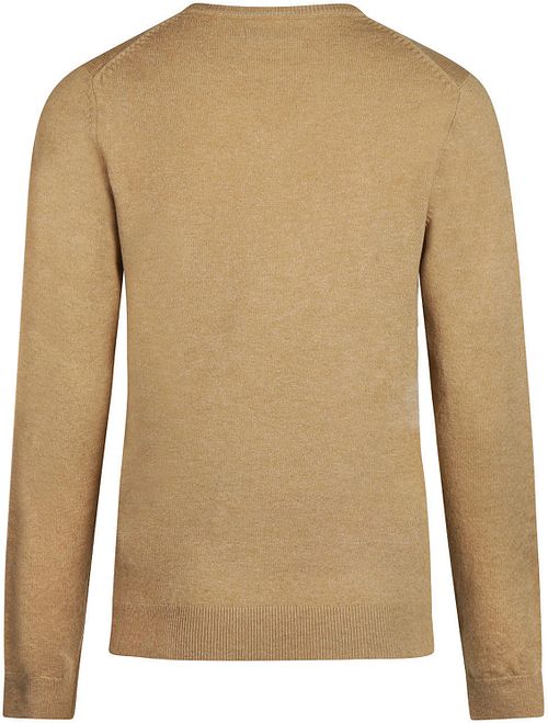 Steppin' Out Pullover Femme Col-V Laine Merino Camel Product / Achterkant