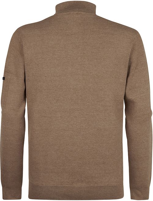 Petrol Half-Zip Sweater Oak Marron Product / Achterkant