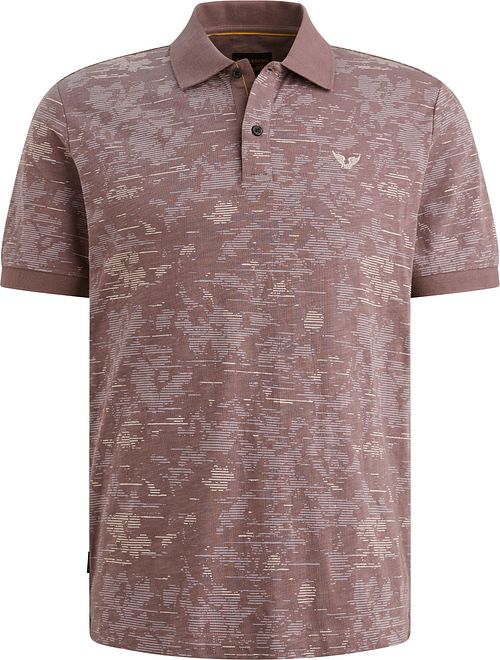 Koszulka polo PME Legend Slub Jersey Moonscape w kolorze fioletowym Product