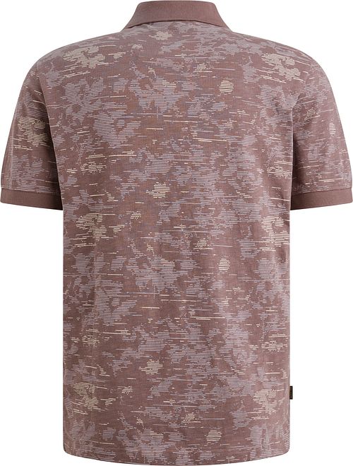 Koszulka polo PME Legend Slub Jersey Moonscape w kolorze fioletowym Product / Achterkant