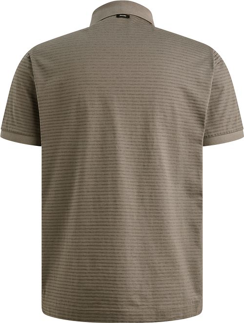 Koszulka polo Vanguard z bawełnianego jerseyu w paski w kolorze taupe Product / Achterkant