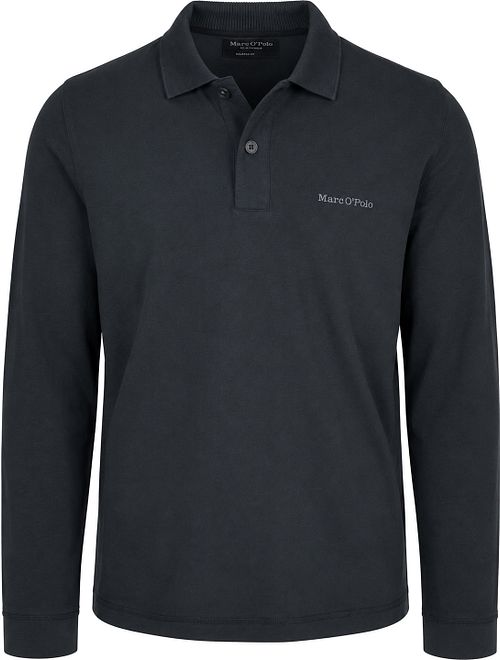 Marc O'Polo Longsleeve Heavy Poloshirt Peppercorn Grey