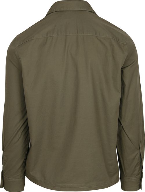 Marc O'Polo Overshirt Linnen Blend Olijfgroen Product / Achterkant