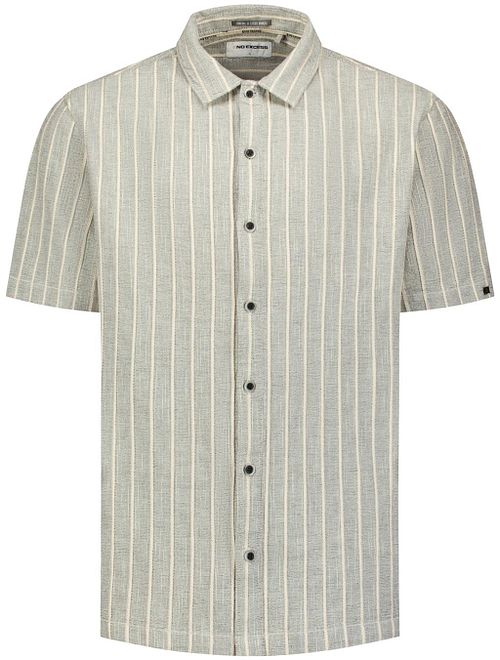 No Excess camicia a maniche corte a righe grigia Product