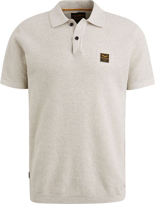 PME Legend Poloshirt Strikket Ecru Product