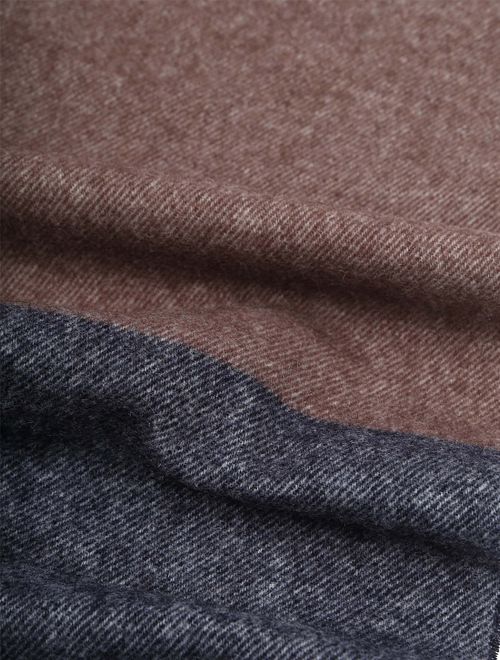 Sciarpa Profuomo in lana d’agnello grigio blu marrone Product / Detail