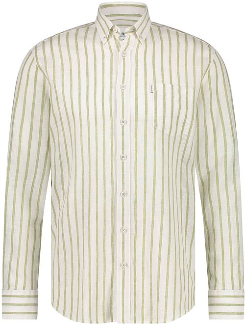 State of Art Chemise en Lin Rayée Verte Product