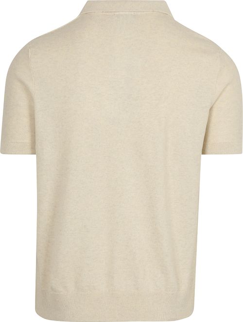 Suitable Knitted Polo Riva Harring Ecru Product / Achterkant