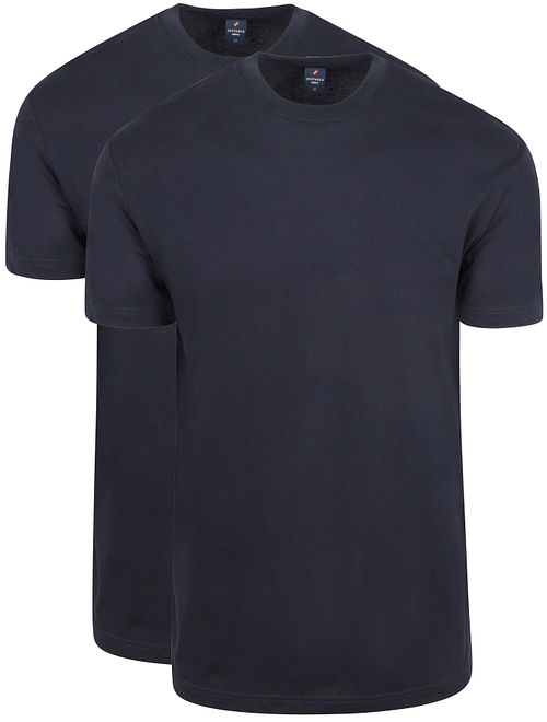 Suitable Obra T-Shirt Navy Confezione da 2 Pezzi Product