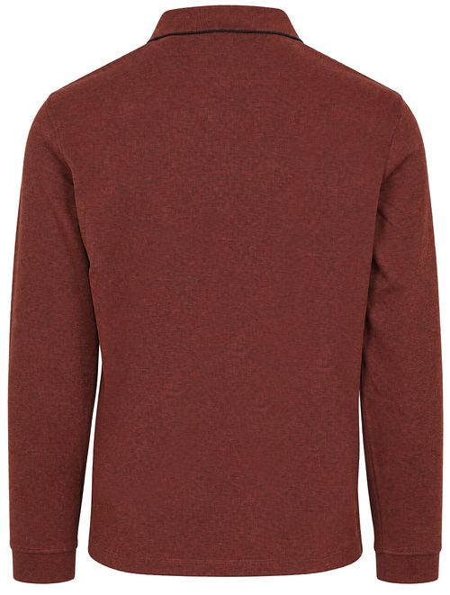 CASAMODA Longsleeve Polo Structure Brique