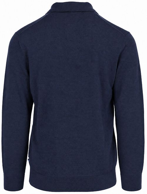 Polo OLYMP a maniche lunghe in lana blu navy Product / Achterkant