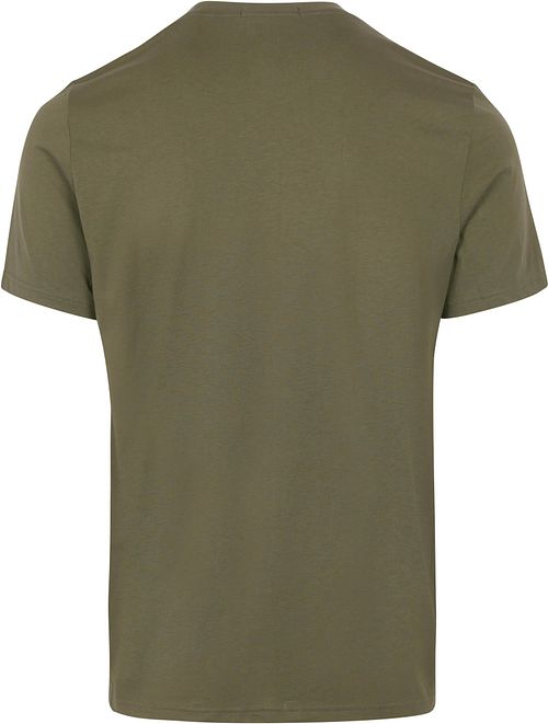 T-Shirt Fred Perry M4580 verde oliva Product / Achterkant