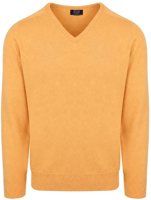 William Lockie V-Neck Lambswool Harvest Gold