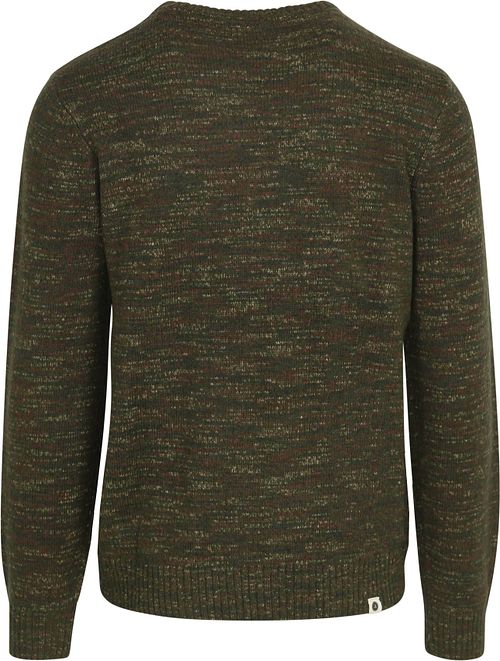 Sweter Anerkjendt Sune Wolmix Melange zielony Product / Achterkant