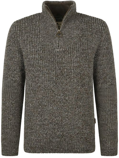 Barbour NewTyne Zip Pullover Wool Dark Green Product