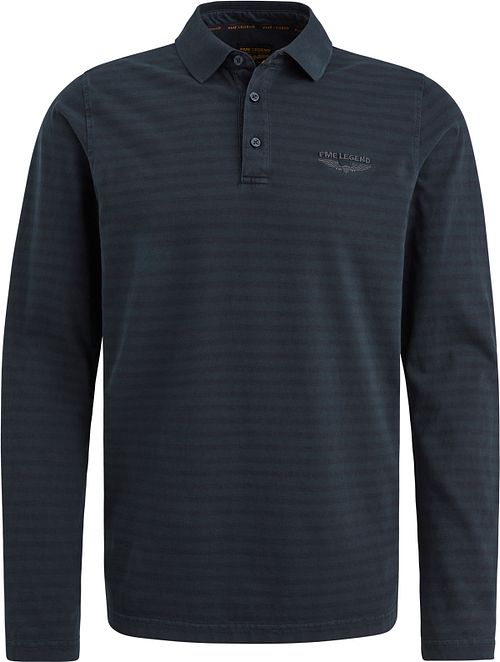 PME Legend Langærmet Poloshirt Stribet Navy Product