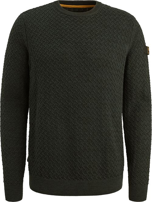 PME Legend Mouliné Structure Sweater Dark Green