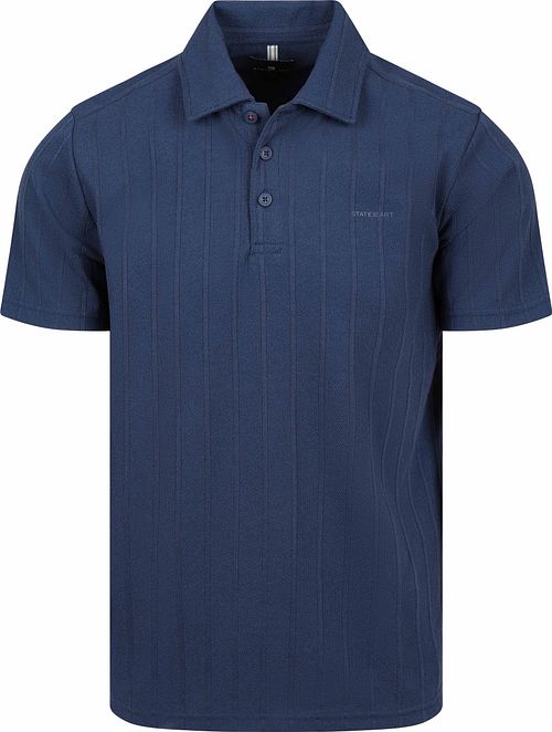 Polo State of Art modern fit con estructura Drop Needle azul marino Product