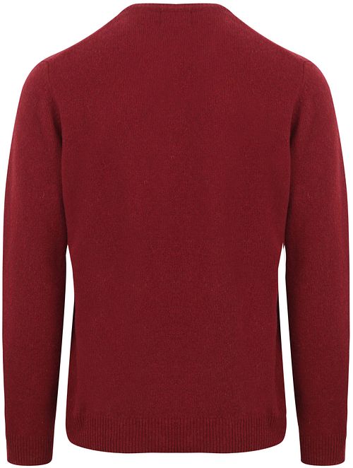 Suitable Lammullströja V-ringning Bordeaux Product / Achterkant