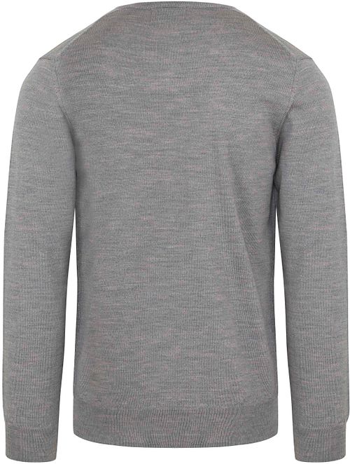 Suitable Tröja V-ringad Ull Grå Product / Achterkant