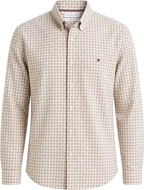 Tommy Hilfiger Flanell Skjorte Rutet Beige