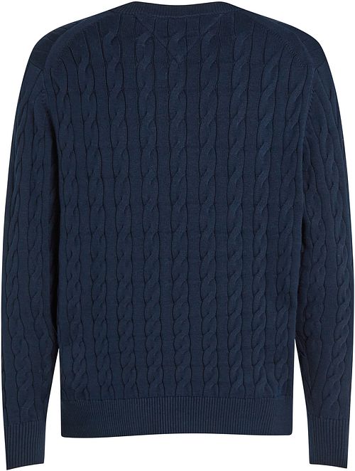 Tommy Hilfiger Tröja Cable Navy Product / Achterkant