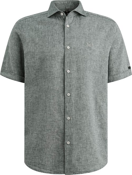 Vanguard Camisa Casual Manga Corta Mezcla De Lino Azul Claro Product
