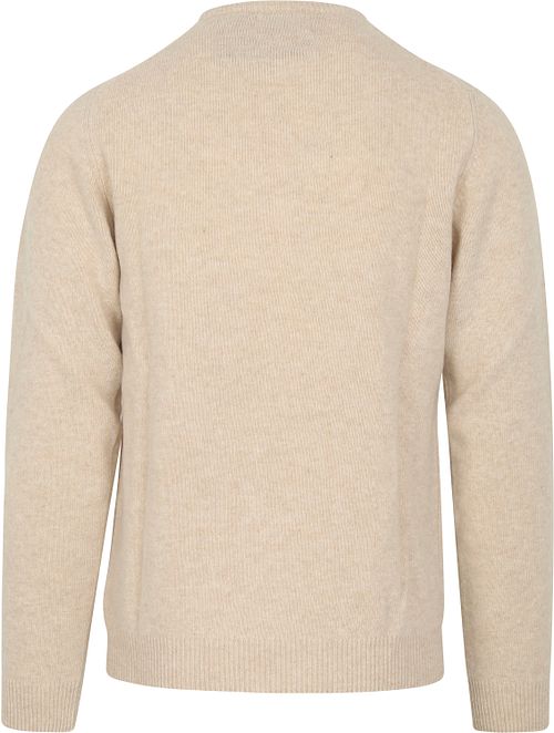 Velegnet Pullover Ull Rund Hals Beige Product / Achterkant