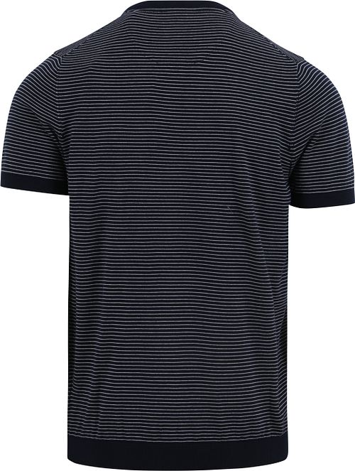 T-Shirt Blue Industry a rayas en azul marino Product / Achterkant