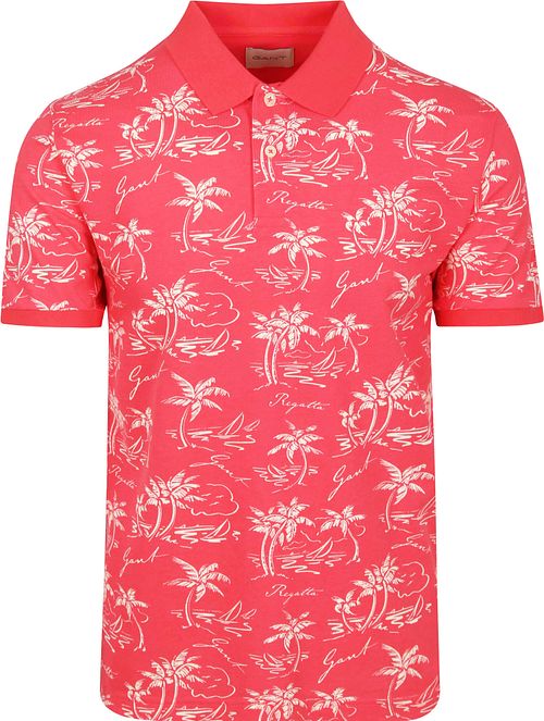 Gant Poloshirt mit Palm-Print Watermelon Product