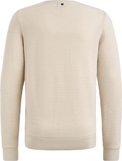 PME Legend Genser Mouliné Beige Product / Achterkant