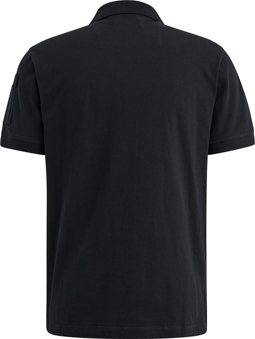 PME Legend Half-Zip Polotröja i Piquénstickad Interlock i Marinblått Product / Achterkant